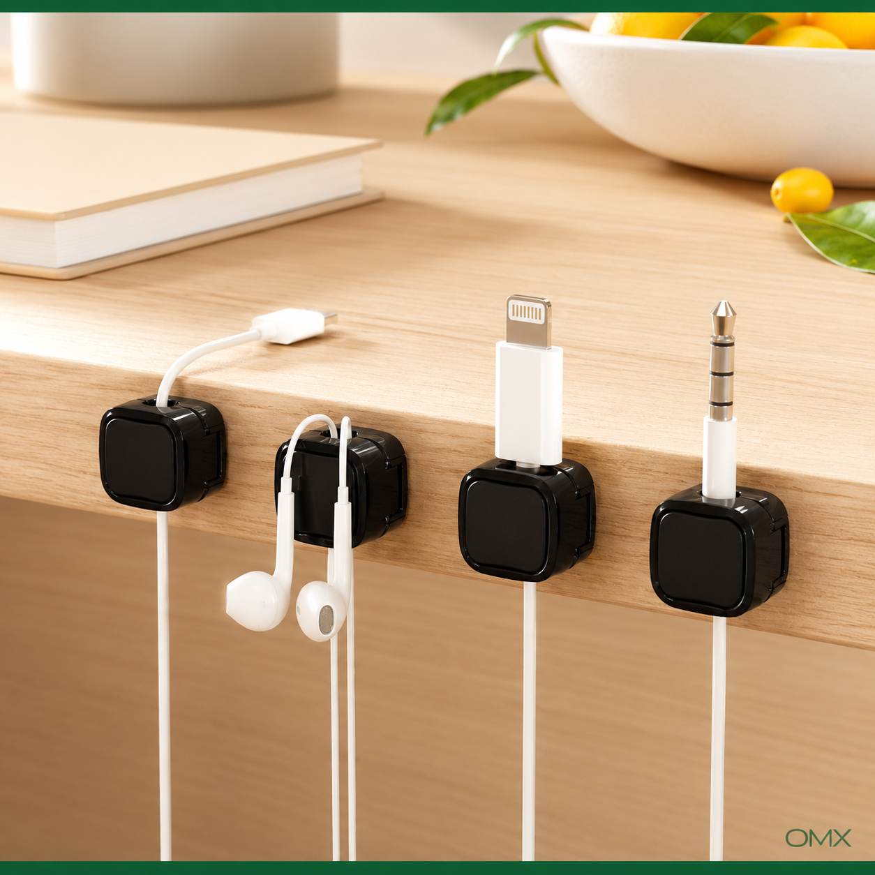 Organizador de Cables Magnético — Pack de Clips para Escritorio y Buró