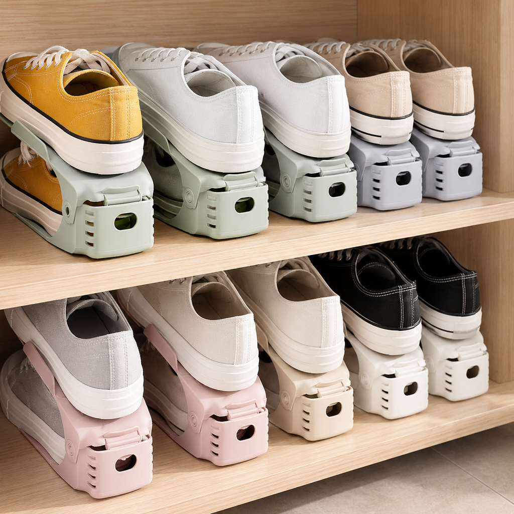 Organizador de Zapatos Apilable — Ahorra 50% de Espacio en tu Closet