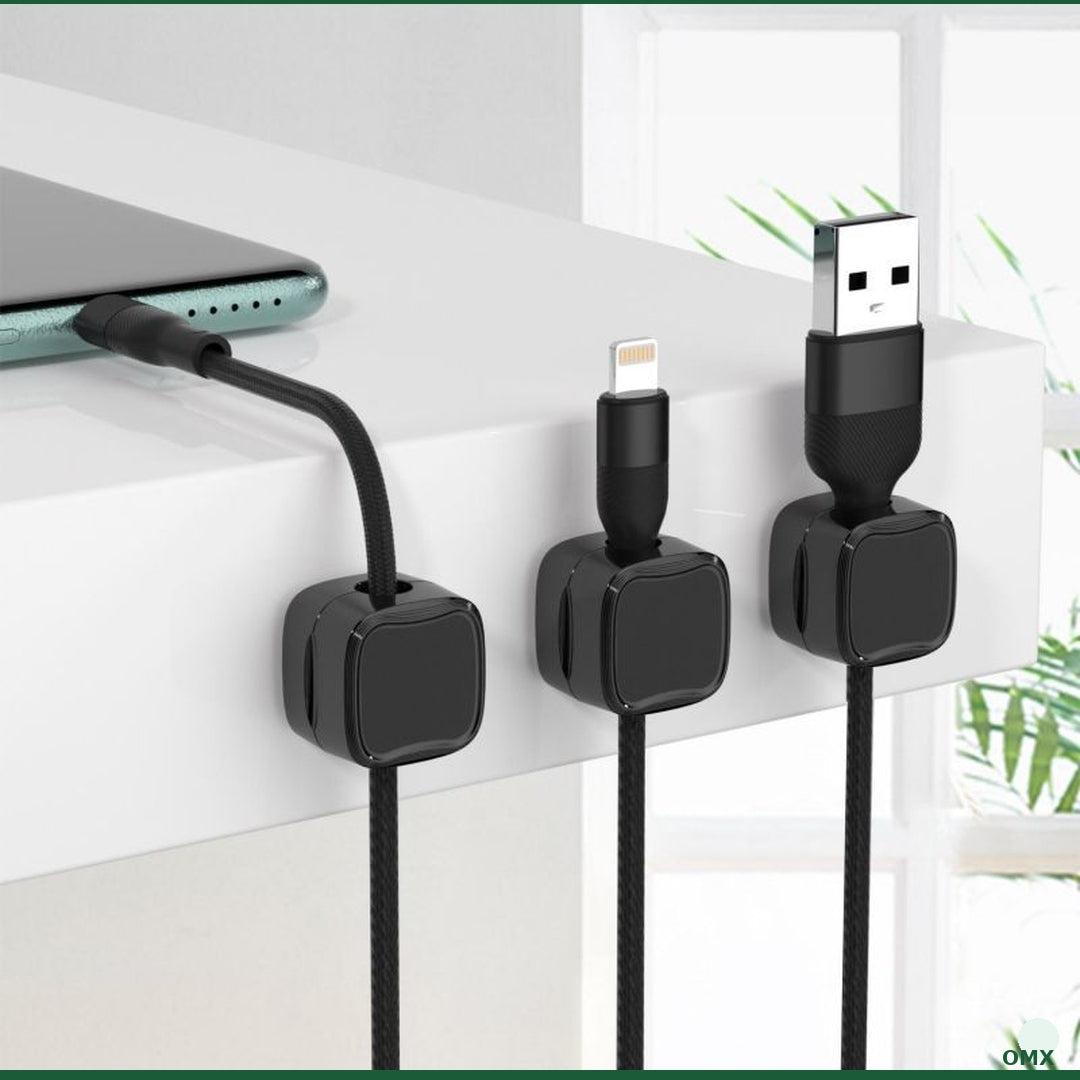 Organizador de Cables Magnético — Pack de Clips para Escritorio y Buró